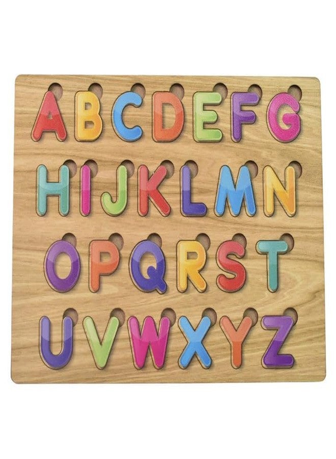 Vastate Wooden Puzzle Board with ABC Letters & Shapes - Educational Learning Toy for Kids to Enhance Alphabet & Shape Recognition (Set of 1) - Image 1